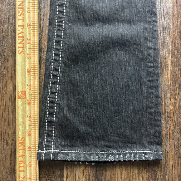 Miss Me Boot Jeans Rhinestone Flap Pockets Black Women’s Size 26 - Picture 8 of 11
